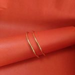 Slim Gold Bangle Base Metal : Stainless Steel Plating : 18k gold plated Weight : 1 gms Bracelet Type : Sleek Bangle  Key Features : Water Proof, Anti Tarnish, Skin Friendly, Light Weight available size 2.2, 2.4